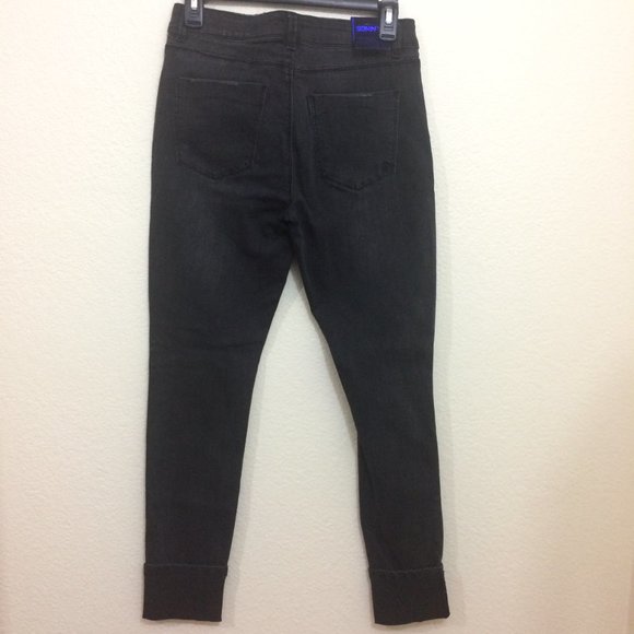 Indigo Rein Skinny Jeans Midrise Destroyed Black - Picture 9 of 15